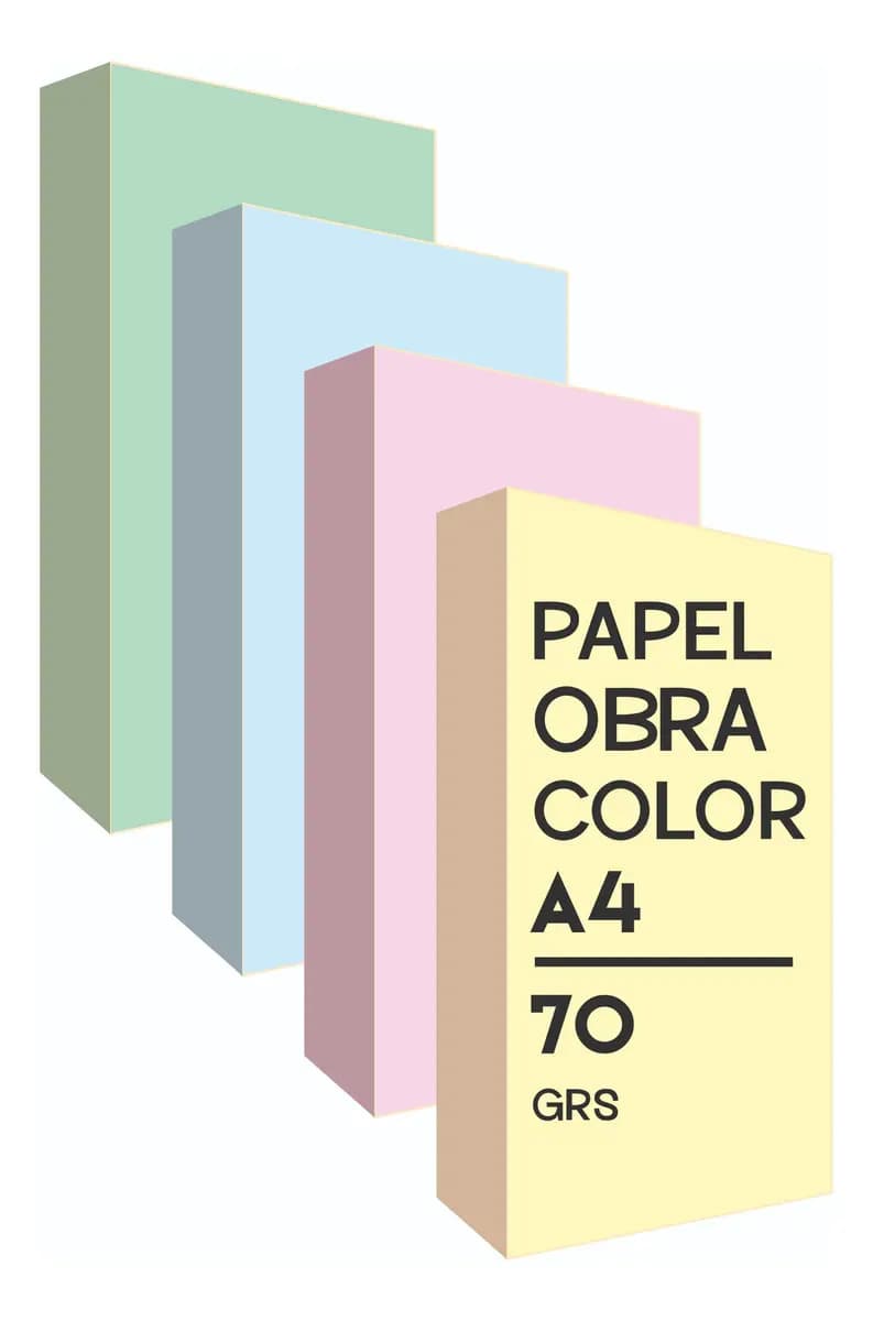Resma Papel Color A4 De 70grs 500 Hojas Color Verde Claro