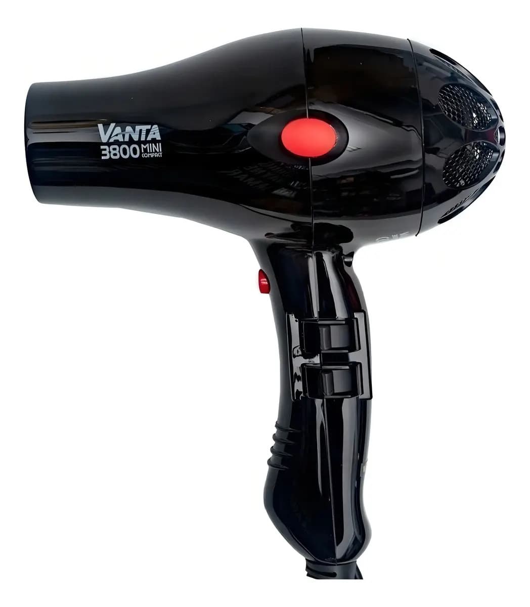 Vanta 3800 Mini Compact Secador Pelo Profesional 1800w Rojo Color Negro