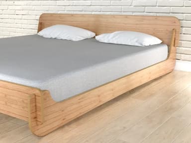 Cama Queen Size 160x190 Roble Diseño Tatami Desarmable Marrón