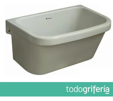 Pileta Lavadero Con Fregadero Ferrum Blanco 51,5x34cm Plk-b
