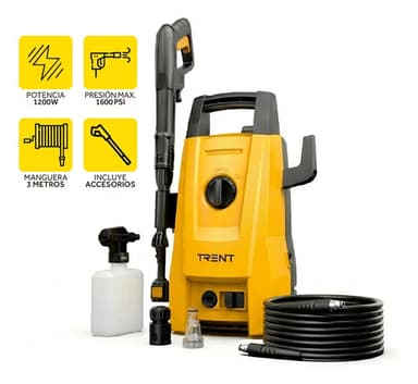 Hidrolavadora Electrica Trent Hlt203 Alta Presion 1600 Psi 110 Bar Con Accesorios