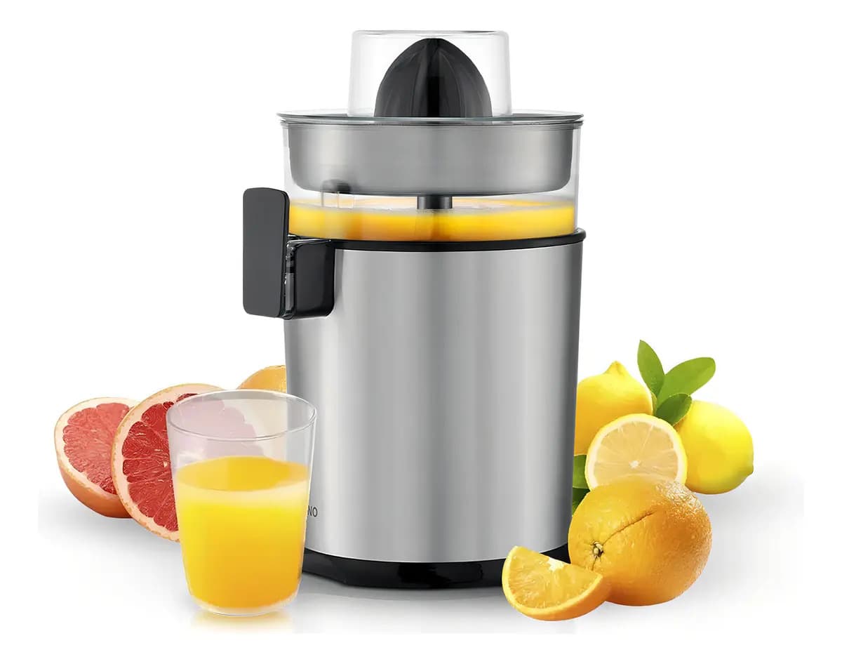 Exprimidor Electrico Pro 120 W Acero Inoxidable 500 Ml Pico Anti Goteo Suono