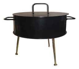 Disco Cóncavo RM Churrasqueras 30cm Acero Con Tapa Parrilla Hornalla
