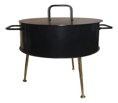 Disco Cóncavo RM Churrasqueras 30cm Acero Con Tapa Parrilla Hornalla