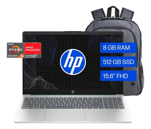 Notebook HP 15-fc0251la AMD Ryzen 5 8GB RAM 512GB SSD 15,6" FHD Windows 11 Home