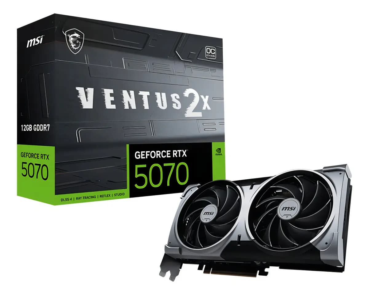 Placa De Video Msi Rtx 5070 Ventus 2x 12gb Oc Gddr7 Nvidia