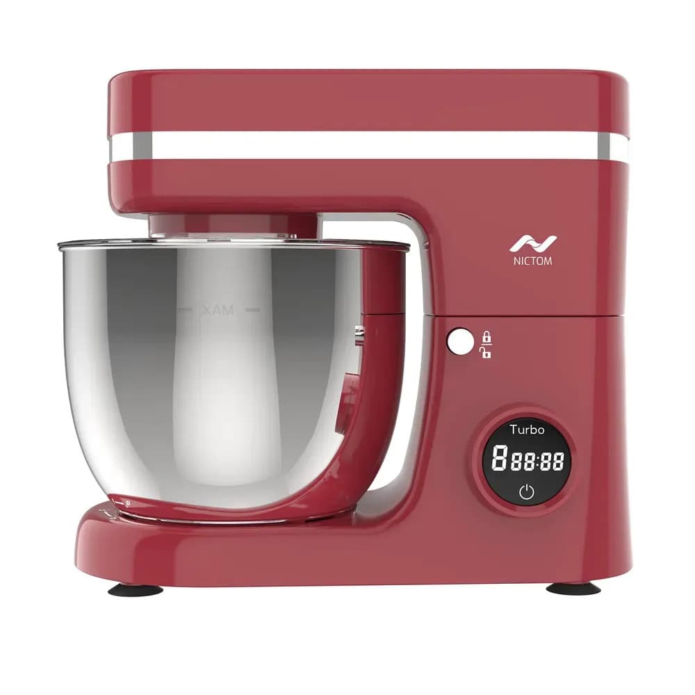 Batidora Planetaria Digital Nictom Bowl 5lts 8 Velocidades Turbo Rojo