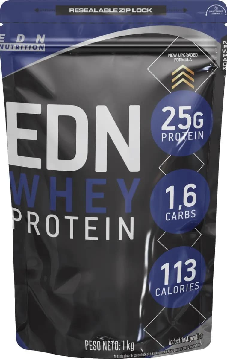 Proteína Suero de Leche EDN Sabor Chocolate 1kg Whey Protein