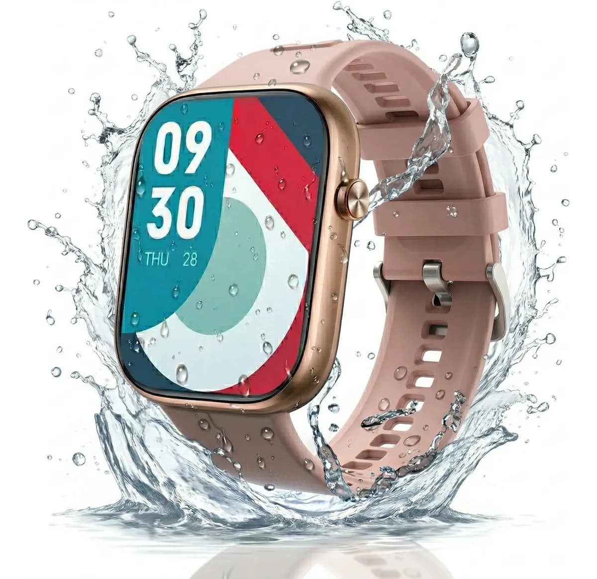 Smartwatch Jd Venecia Sport Bluetooth Llamadas Pantalla 1.96" Táctil Malla Color Rosa Resistente Al Agua Ip68