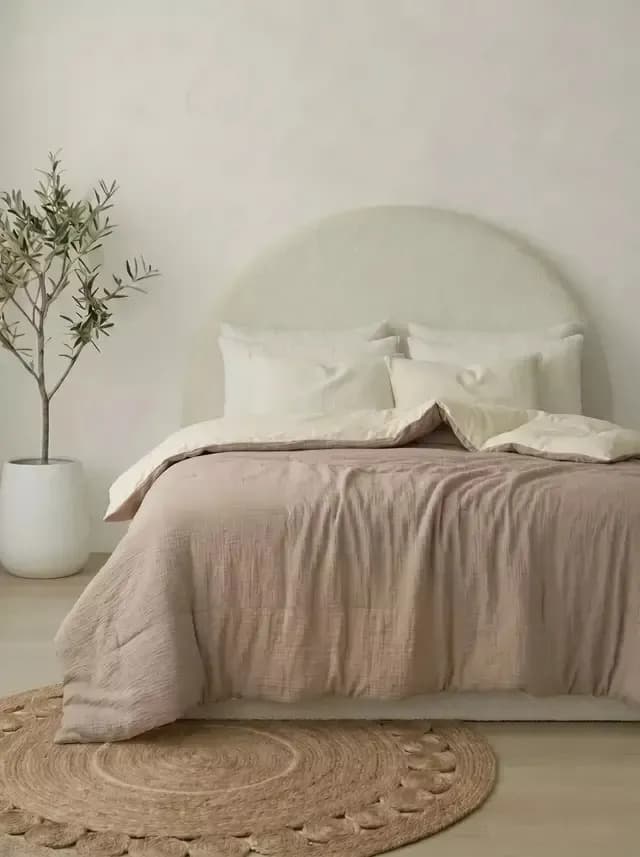 Edredón Marbella King 280x240 | Ganga Home Bicolor Nude