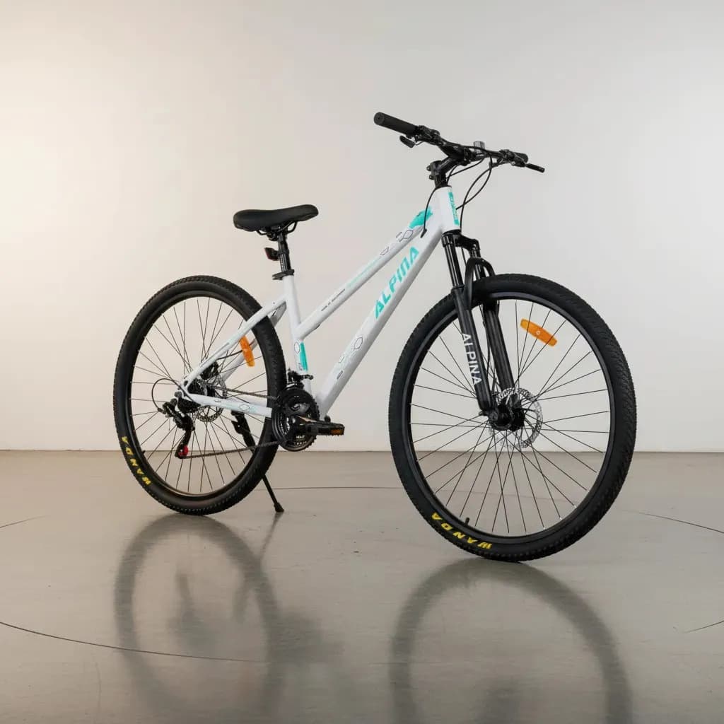 Bicicleta Alpina Mtb 2.0 R 29 21v Freno Disco Full Shimano Color Blanco Celeste Lady Tamaño Del Cuadro M