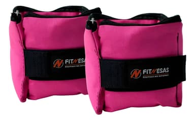 Tobilleras Con Peso Pesas Regulables 2 Kg Rosa