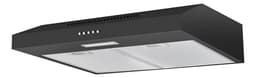 Extractor Purificador De Cocina 3v Luz Led 120w Doble Filtro Aluminio Apto Con Y Sin Salida Kanjihome Negro Kjh-airextpuri120b