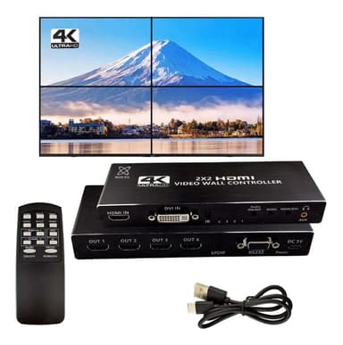 Controlador De Pantallas Video Wall 1 In 4 Out - Megan Tech