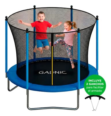 Cama Elastica Gadnic 244 cm 8 ft Trampolin con red seguridad 150 cm 42 resortes acero estructura reforzada