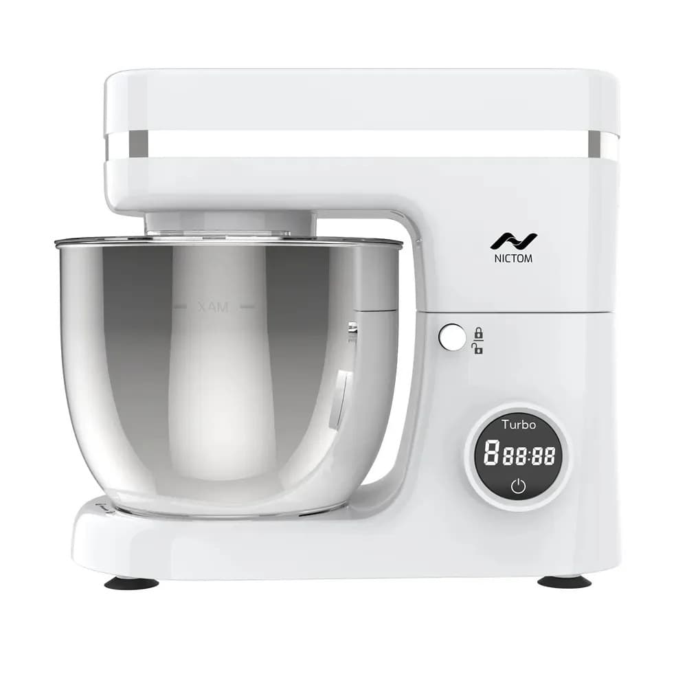 Batidora Planetaria Digital Nictom Bowl 5lts 8 Velocidades Turbo Blanco