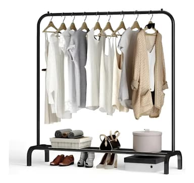 Perchero Barral Simple Metalico Exhibidor 150x110 Negro