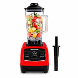 Licuadora Profesional 2 Lts Novohome Apto Uso Comercial Pica Hielo Jugo Fruta Color Rojo