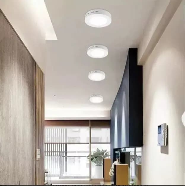 Plafón Led Candela Base Circular 18w Luz Cálida 219x25
