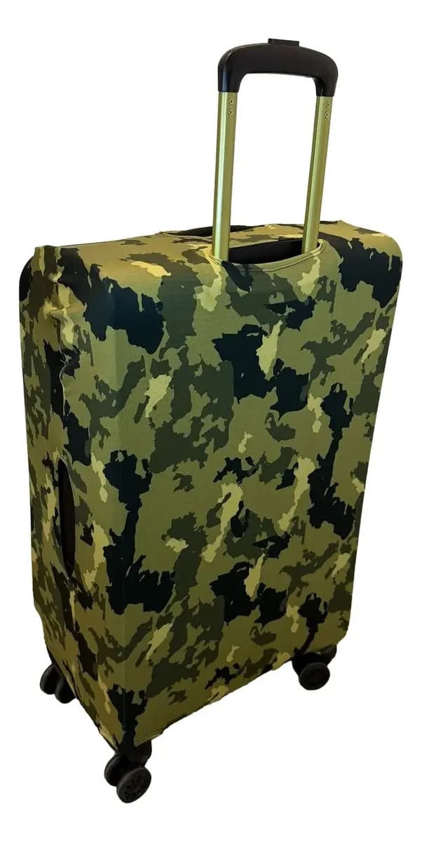 Fundas Cubre Valijas Diseños Surtidos Los Tamaños Color Camuflaje Verde Mediano