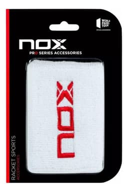 Par Muñequeras Nox Deportivas Padel Tenis Pickleball Color Blanco Talle Unitalla