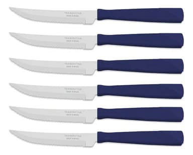 Cuchillo De Cocina Mesa Tramontina New Kolor Azul Pack X 6 Unidades