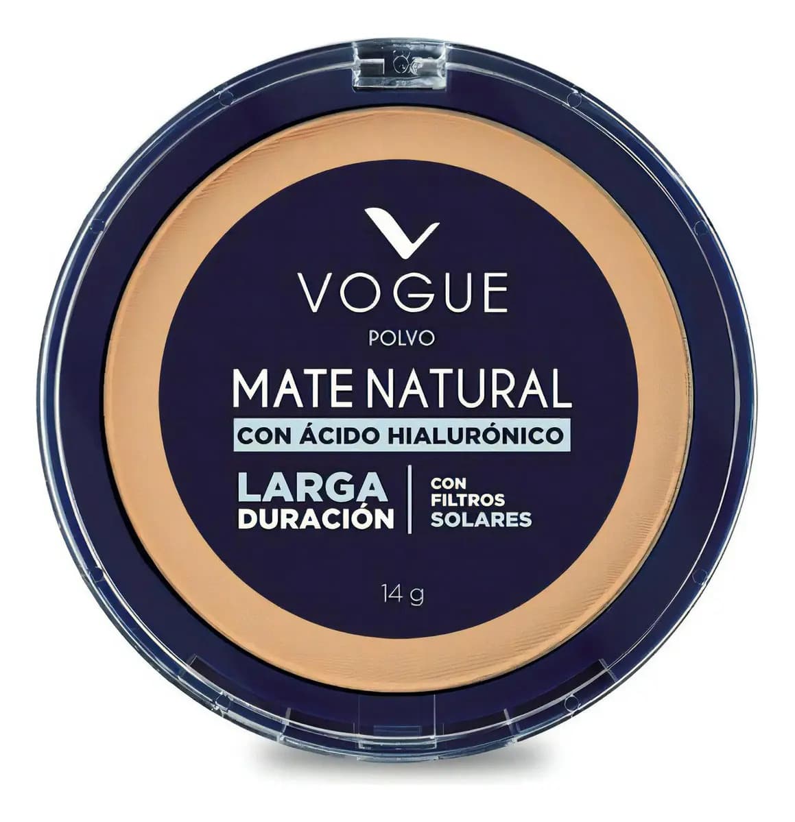Polvo Compacto Vogue Mate Natural 14g Tono Canela