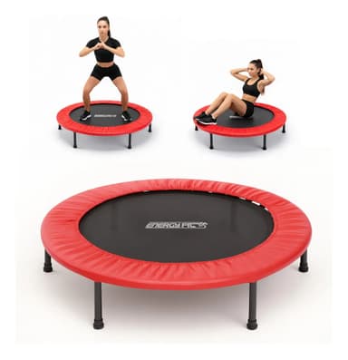 Mini Trampolin Gimnasia Fitness Profesional 36 Steps + Funda Rojo