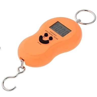 Balanza Digital Portátil De Mano La Huella 50 kg Color Naranja Claro