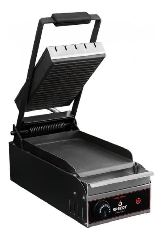 Grill Panini Tostadora Electrico Ind Speedy Grill 20x30 Color Negro