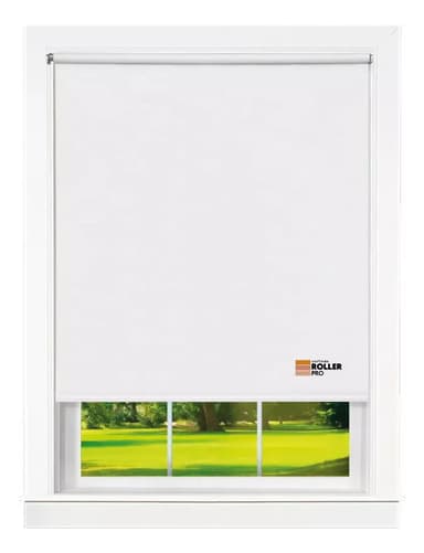 Cortina Roller Blackout 200x120cm Blanco - Roller Pro Black Out 100% Bloqueante Solar, Facil Instalacion, Tela Pvc Resistente, Aislante Termico Y Acustico, Soportes Metalicos, 200 Ancho X 120 Alto