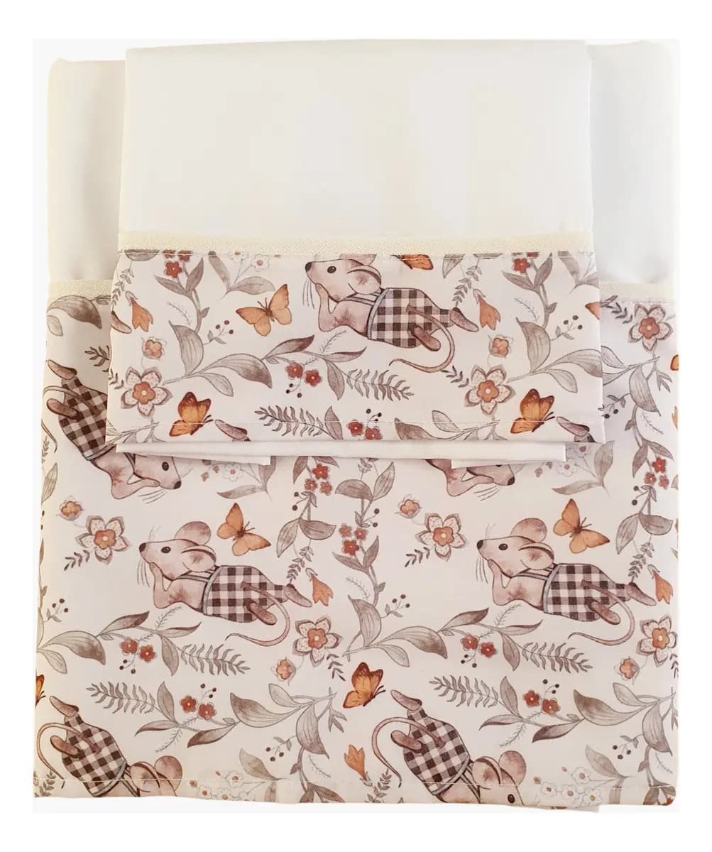 Sabanas Bebé Practicuna / Para Colchones Hasta 70 X 100cm Diseño De La Tela Afortunado