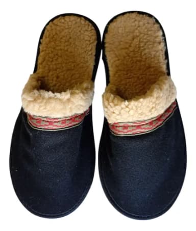 Pantuflas Hombre Clásicas Con Corderito