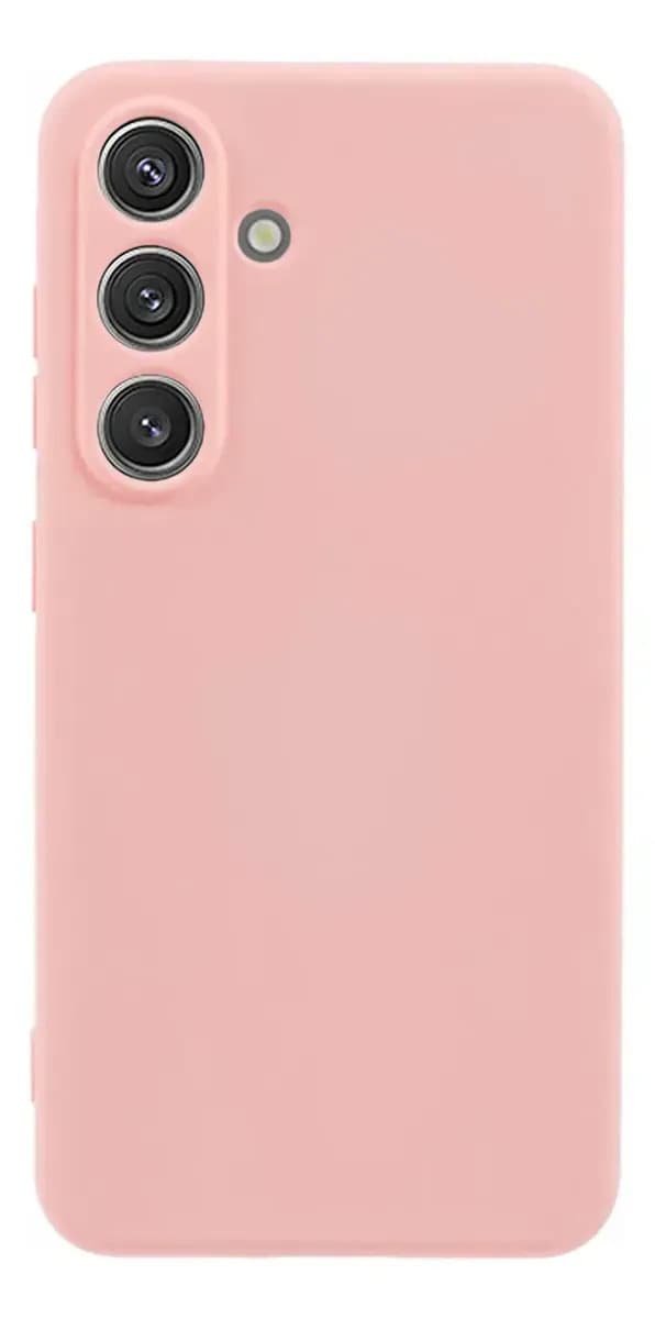 Funda Para Samsung S24 Fe (6.7 Pulgadas) Rosa Protector Silicona Suave Con Felpa Gamuza Interior Microfibra Sin Rayones Proteccion Completa De Lente De Camara - Rosa