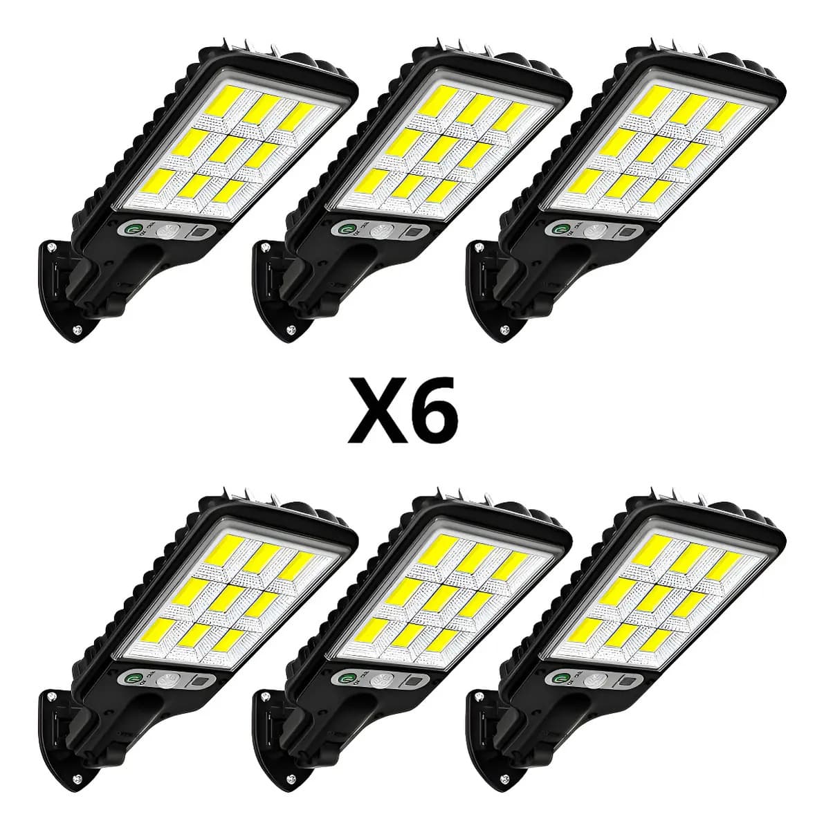 Reflector Solar LED con Sensor de Movimiento para Exterior – Pack x 6 Blanco Frío