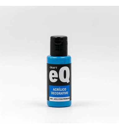 Pintura Acrilica Decorativa Eq Arte 50cc Óleo Azul Cyan Primario