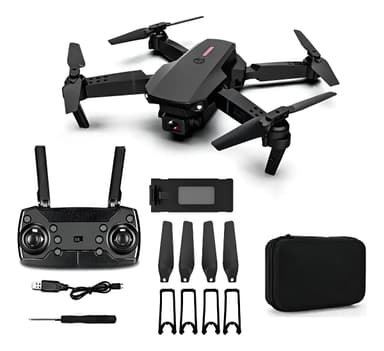 Cámara Infantil Drone E88 Para Principiantes Hd1080mp Wifi C Negro