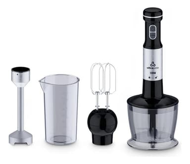 Mixer Ultracomb Lm-2555 Minipimer Vaso 800ml + Bowl Picador Color Negro