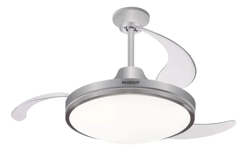 Ventilador De Techo Peabody Pe-vtrdc425s 42 Retráctil Cantidad de aspas 3 Estructura Silver Aspas Silver Diámetro 1.067 m Frecuencia Wats Material de las aspas Acrílico