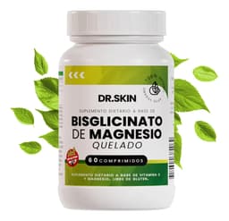 Bisglicinato De Magnesio Quelado - Dr Skin - 60 Unidades Comprimidos - ¡dormí Mejor, Bajá El Estrés, Sentite Con Más Energía Y Olvidate De Las Contracturas Y Calambres!