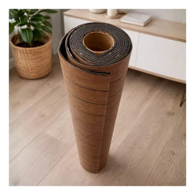 Rollo Autoadhesivo Wall Panel Varillado Decorativo Revestimiento De Pared Simil Madera Color Natural De 60x250cm 1.5m2 Marca Holzboden