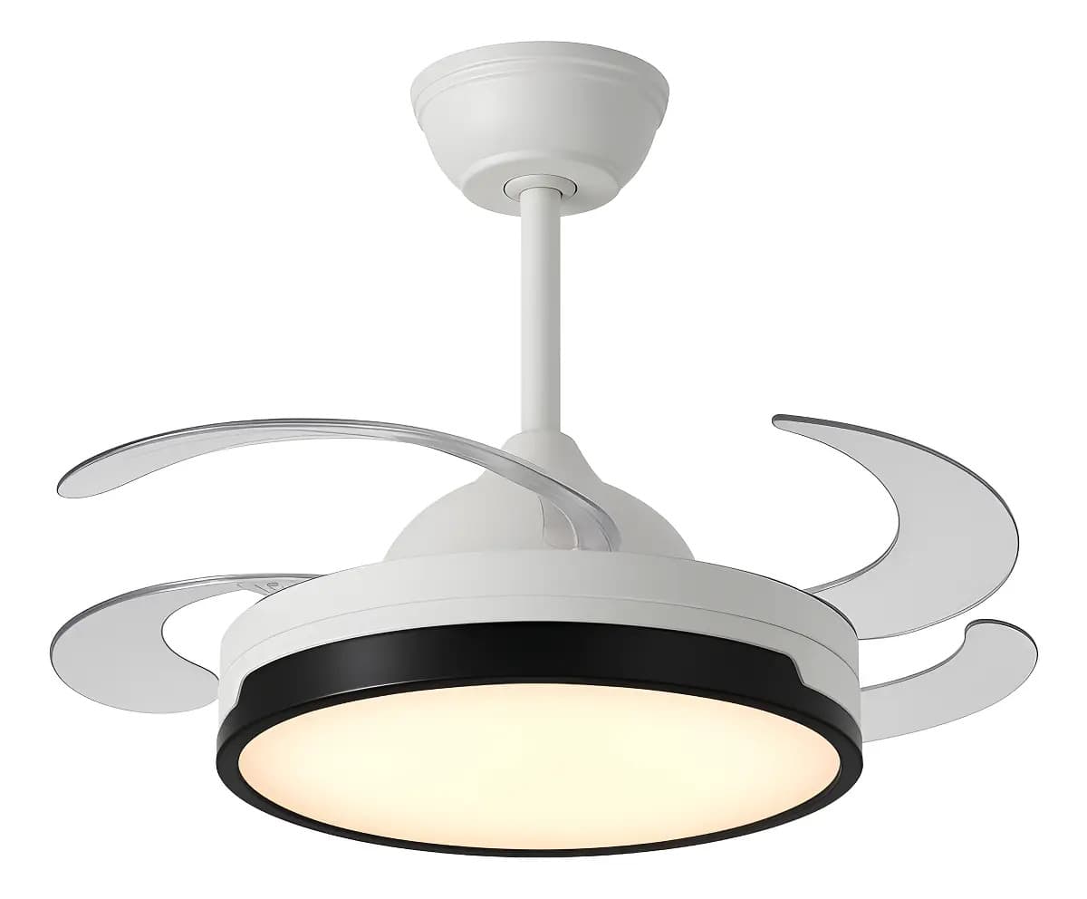 Ventilador De Techo Retráctil Ambi O 4 Aspas LED 3 Tonos Control Remoto