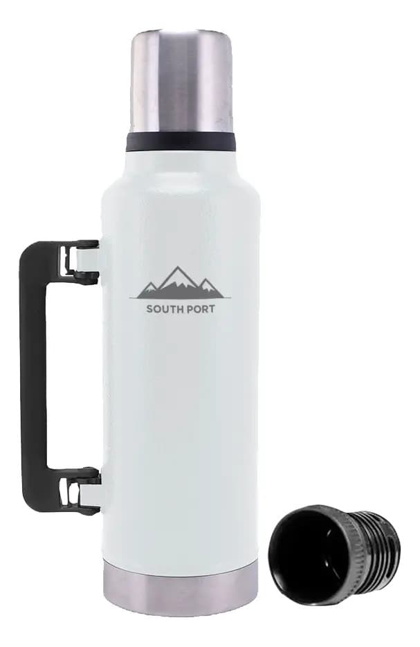 Termo de Acero Inoxidable South Port By Gadnic TERMO07X 1.3 Litros Blanco