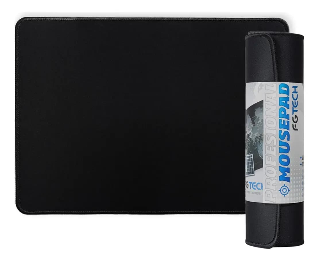 Mouse Pad S Escritorio Gamer Oficina 24 X 35 Cm Antideslizante Lavable Fg Tech Negro