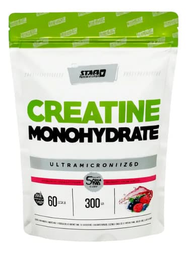 Creatina Monohidratada Star Nutrition 300 Gr - Doypack Sabor Frutos Rojos