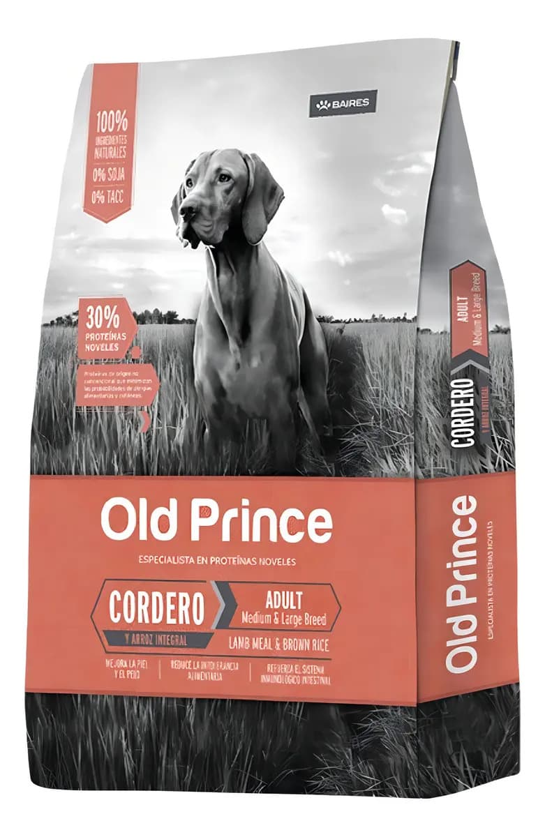 Alimento Old Prince Proteínas Noveles para Perro Adulto Raza Mediana y Grande Sabor Cordero en Bolsa de 7.5 Kg