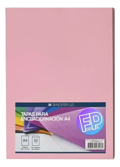 Tapa A4 Poliprop. Encuadernar Espiralar X 50 Color O Cristal Color Rosa Pastel