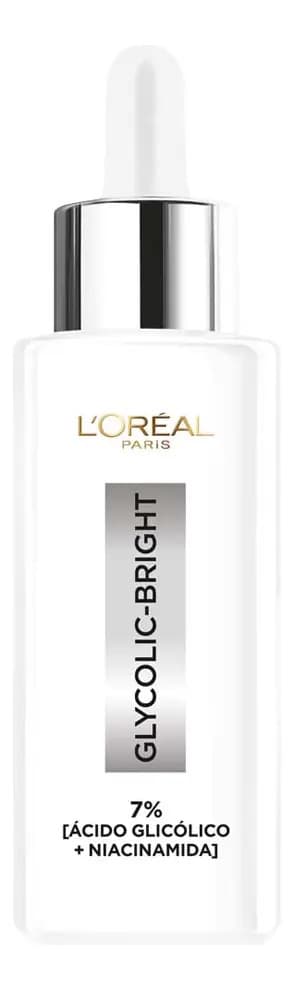 L'Oréal Paris Glycolic Bright Sérum Facial Antimanchas con Ácido Glicólico y Niacinamida, Reduce Manchas