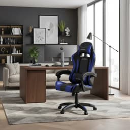 Silla Gamer Alpina FT-088 Ergonómica Reclinable Negro/Azul