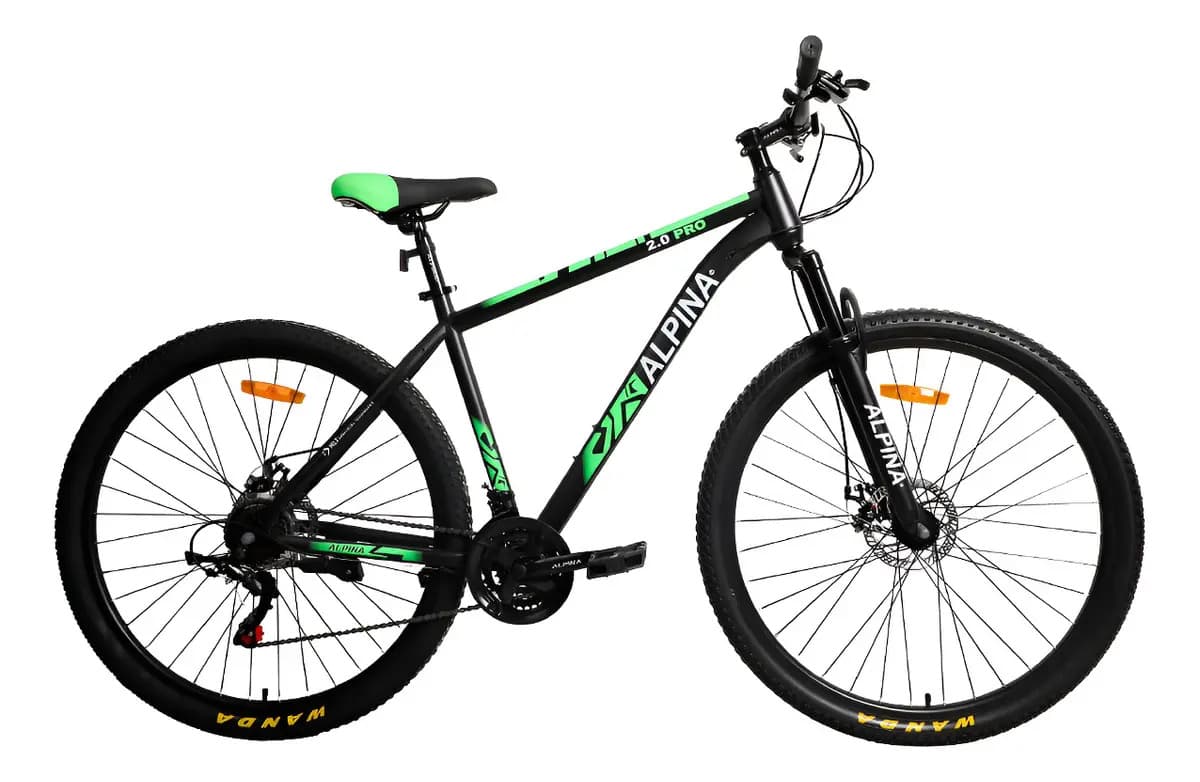 Bicicleta Alpina 2.0 Pro Acero Mtb R29 21v Shimano C/susp Color Negro Verde 2.0 Std2 Tamaño Del Cuadro M